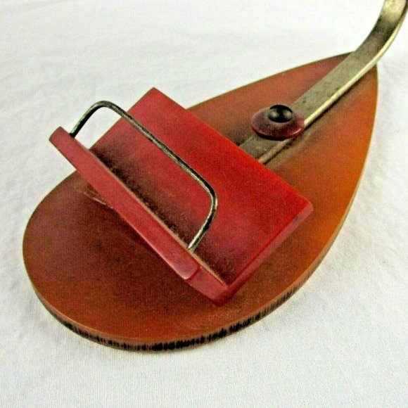 OOAK Bakelite Vintage business Card Holder UFO space alien mid century modern - Picture 7 of 8